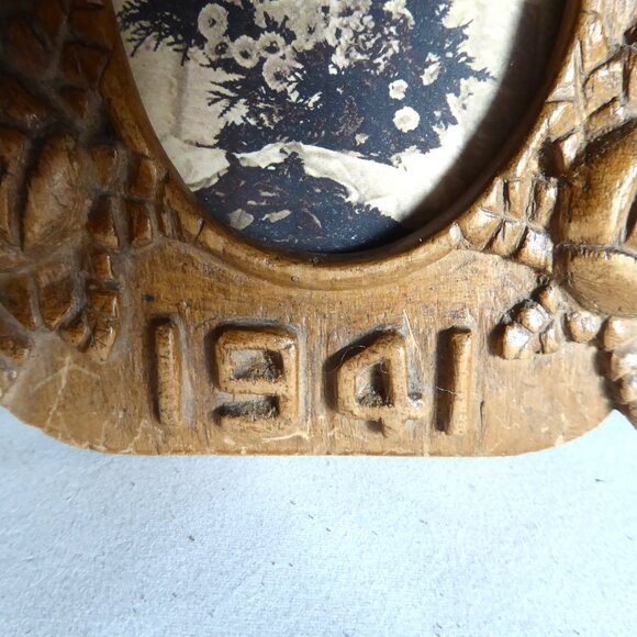 VINTAGE OOAK POST MORTEM MEMENTO MORI PHOTOGRAPH WOOD FRAME ODDITY HORROR SET - Picture 4 of 15